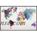 Map Of The World - Watercolor Art Poster / Print (World Map) (Size: 36" x 24") (Poster & Poster Strip Set)   